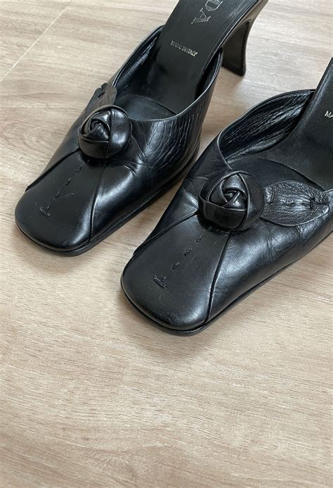 mules prada nere|vintage prada mules.